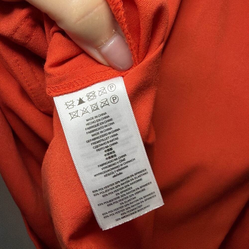 MICHAEL Michael Kors Orange Size Knee Length 3/4 Roll Sleeve Dress Sz L - Picture 5 of 5